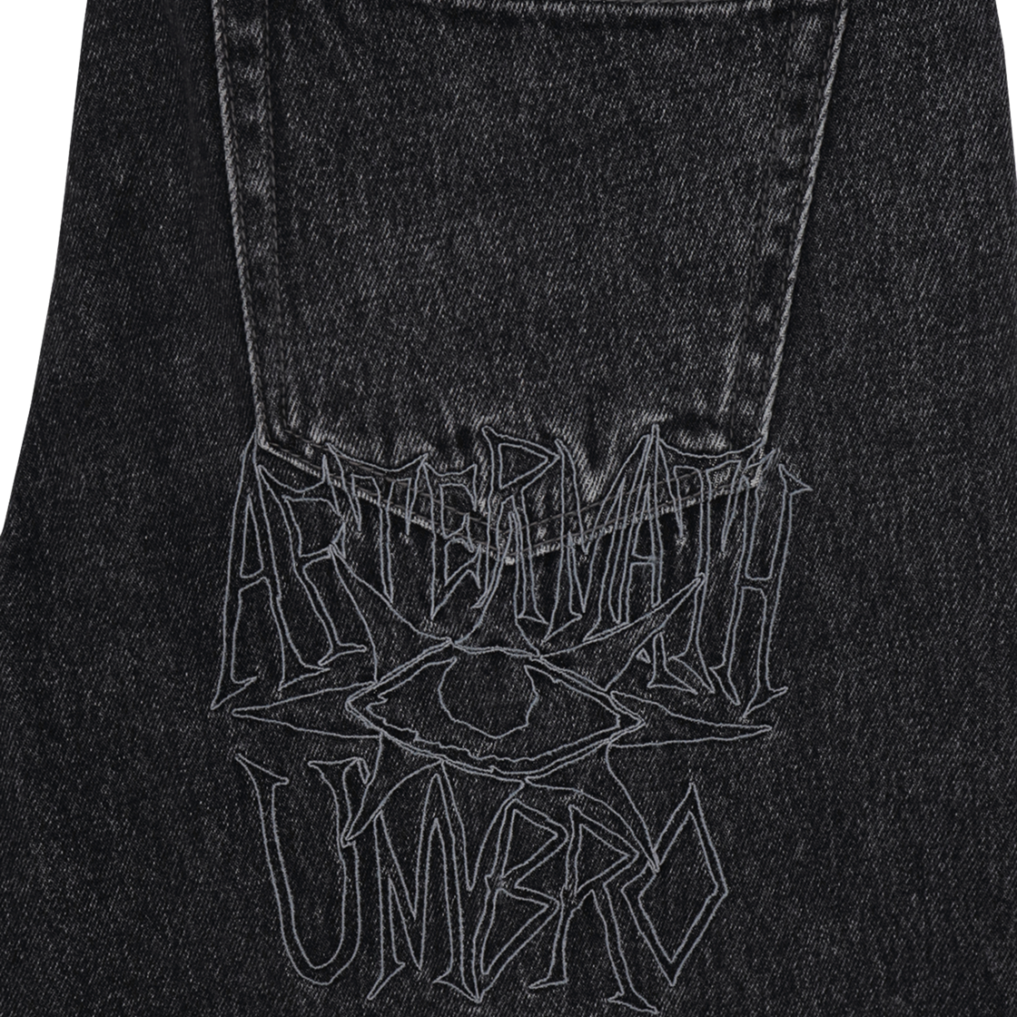 애프터매스 X 엄브로 데님 쇼츠 반바지 블랙(Atm X Umbro Denim Shorts Black) - 6