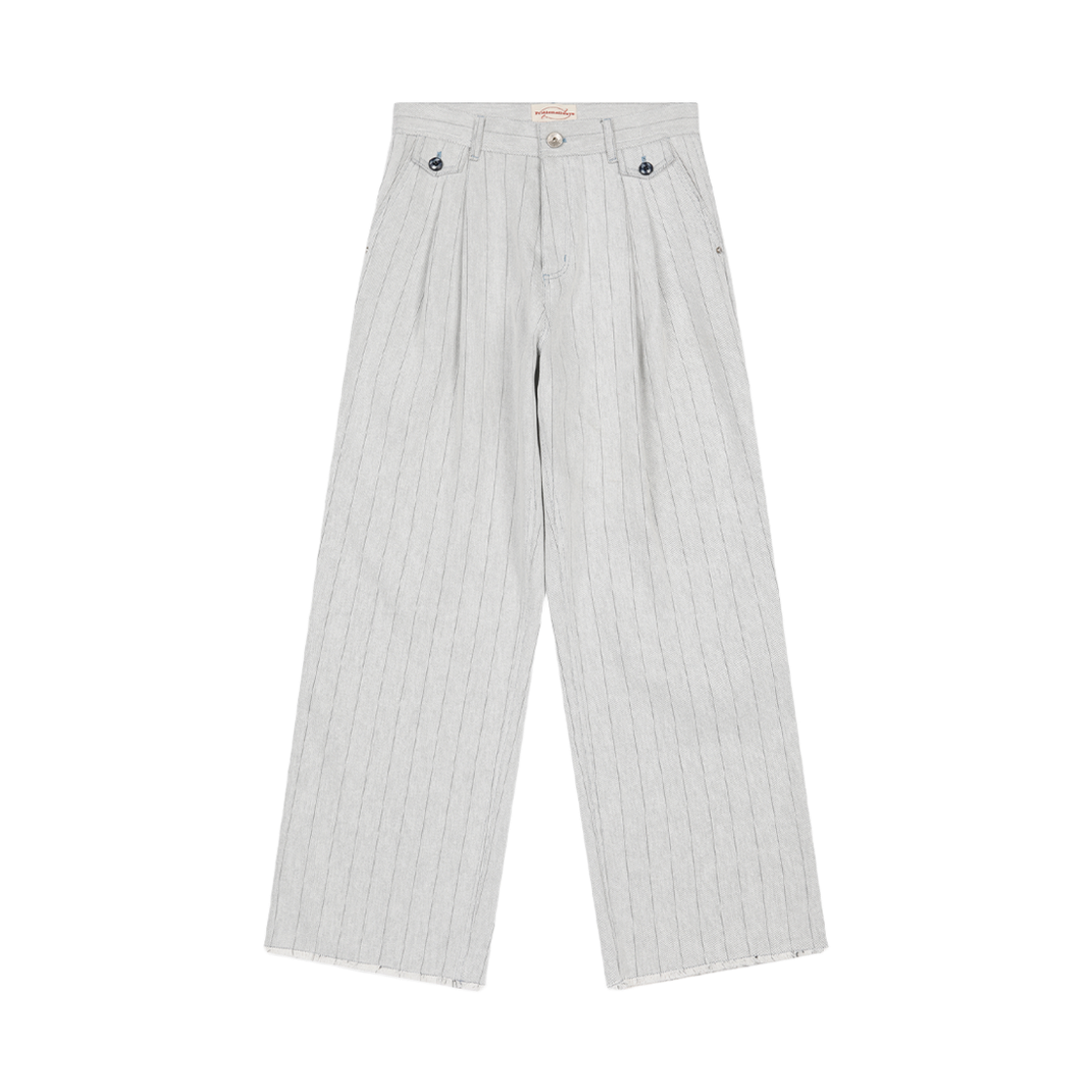 프라블럼올웨이즈 파파스 데일리 스트라이프 데님 팬츠 화이트(Problemallways Papa's Daily Stripe Denim Pants White)