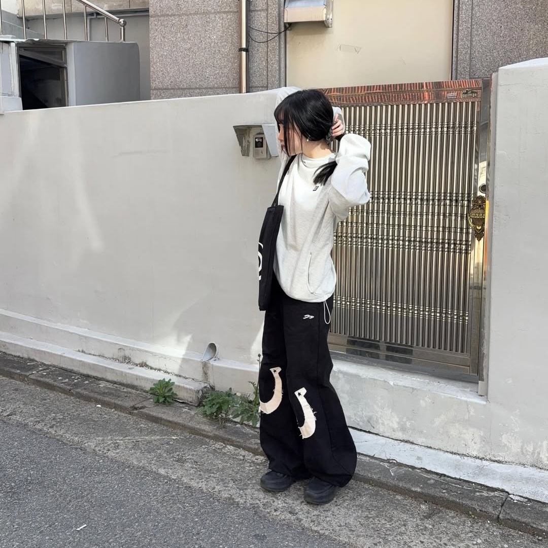 SPORT CHAMBER SC Waffle Ear-Open Hood T-shirt 1% Gray 착용 스타일 - 1