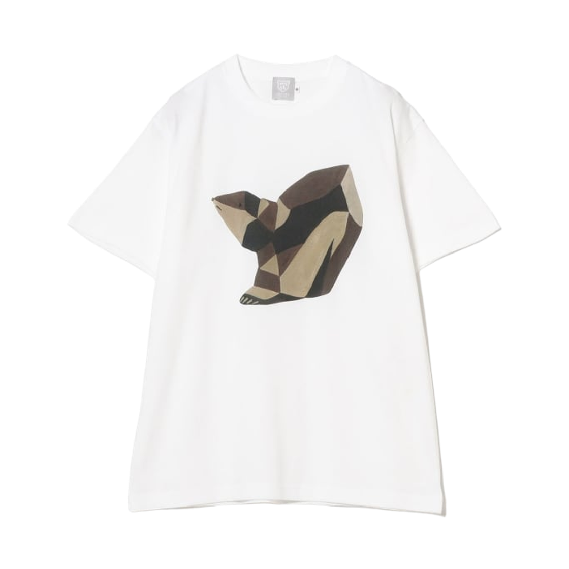 56-04-0162-029 Beams Japan Yakumo Wood Carving Bear Illust T-Shirt Doryu