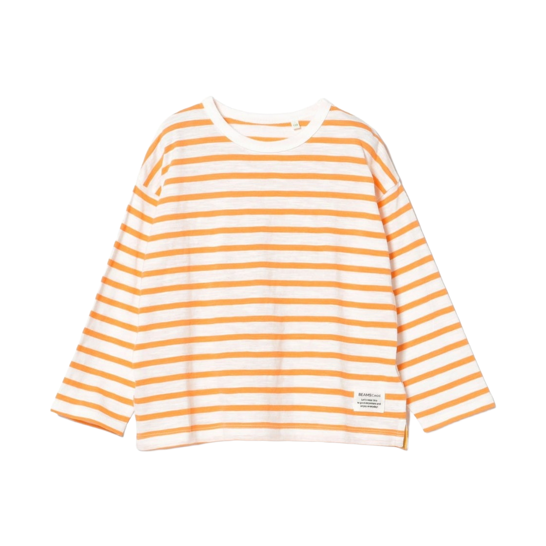 45-14-0041-443 (Kids) Beams Mini Border Long Sleeve T-Shirt Orange