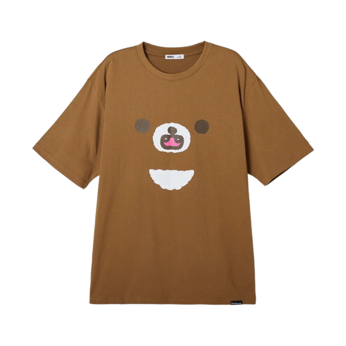 스파오 x 리락쿠마 쿠마들의 자유시간 티셔츠 브라운(Spao x Rilakkuma Kuma’s Free Time T-Shirt Brown) - 1