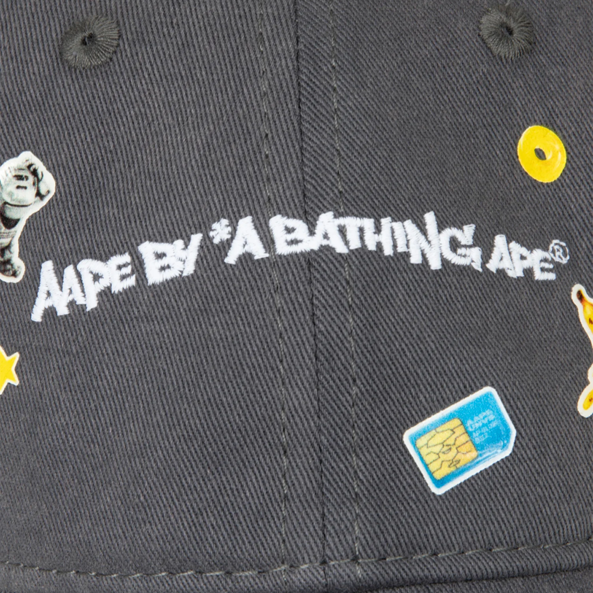 에이프 메인 스티커 프린트 로고 캡 라이트 블랙 - 26SS(AAPE Main Sticker Print Logo Cap Light Black - 26SS) - 4