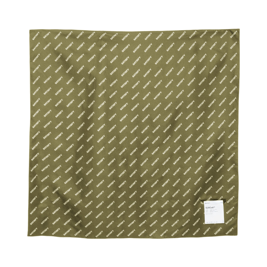 새티스파이 소프트셀 까레 드 소이 반다나 밀리터리 올리브(Satisfy Softcell Carre De Soie Bandana Military Olive) - 2