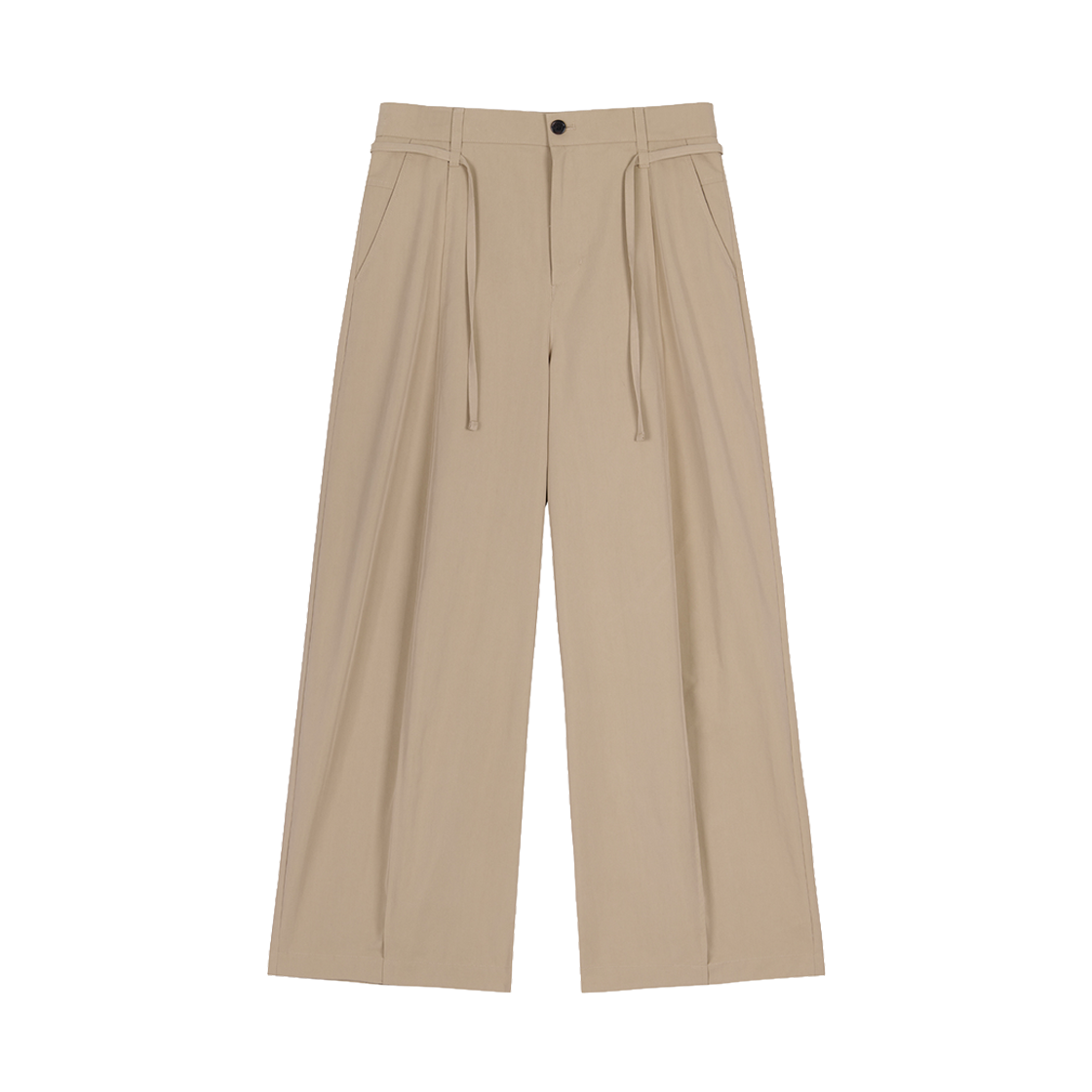 지오송지오 컬렉션 커브드 와이드 면 팬츠 베이지 BI2PT234BE(ZIOSONGZIO COLLECTION Curved Wide Cotton Pants Beige)