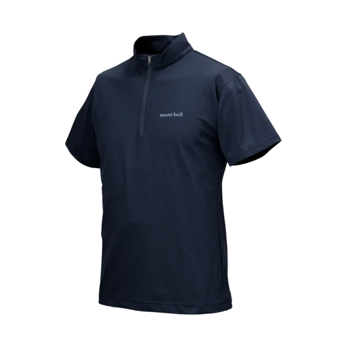 1114934 Montbell Wickron UV-Tect Short Sleeve Zip Shirt Navy