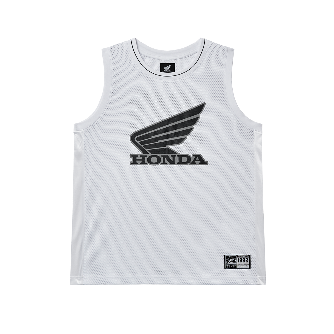 혼다 메쉬 3M 로고 윙 슬리브리스 화이트(Honda Mesh 3M Logo Wing Sleeveless White)