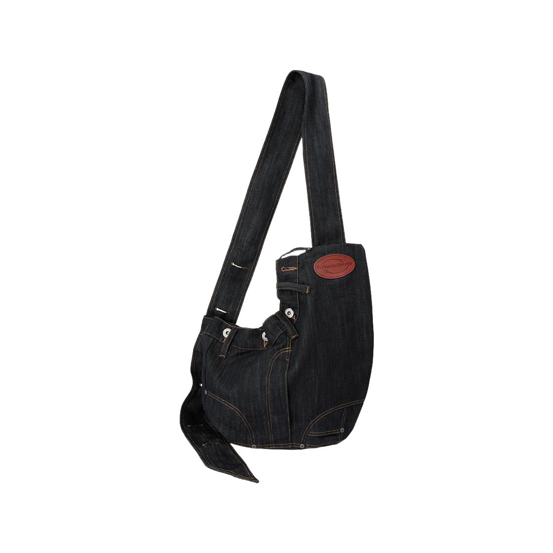 프라블럼올웨이즈 데님 크로스바디 백 인디고(Problemallways Denim Crossbody Bag Indigo)
