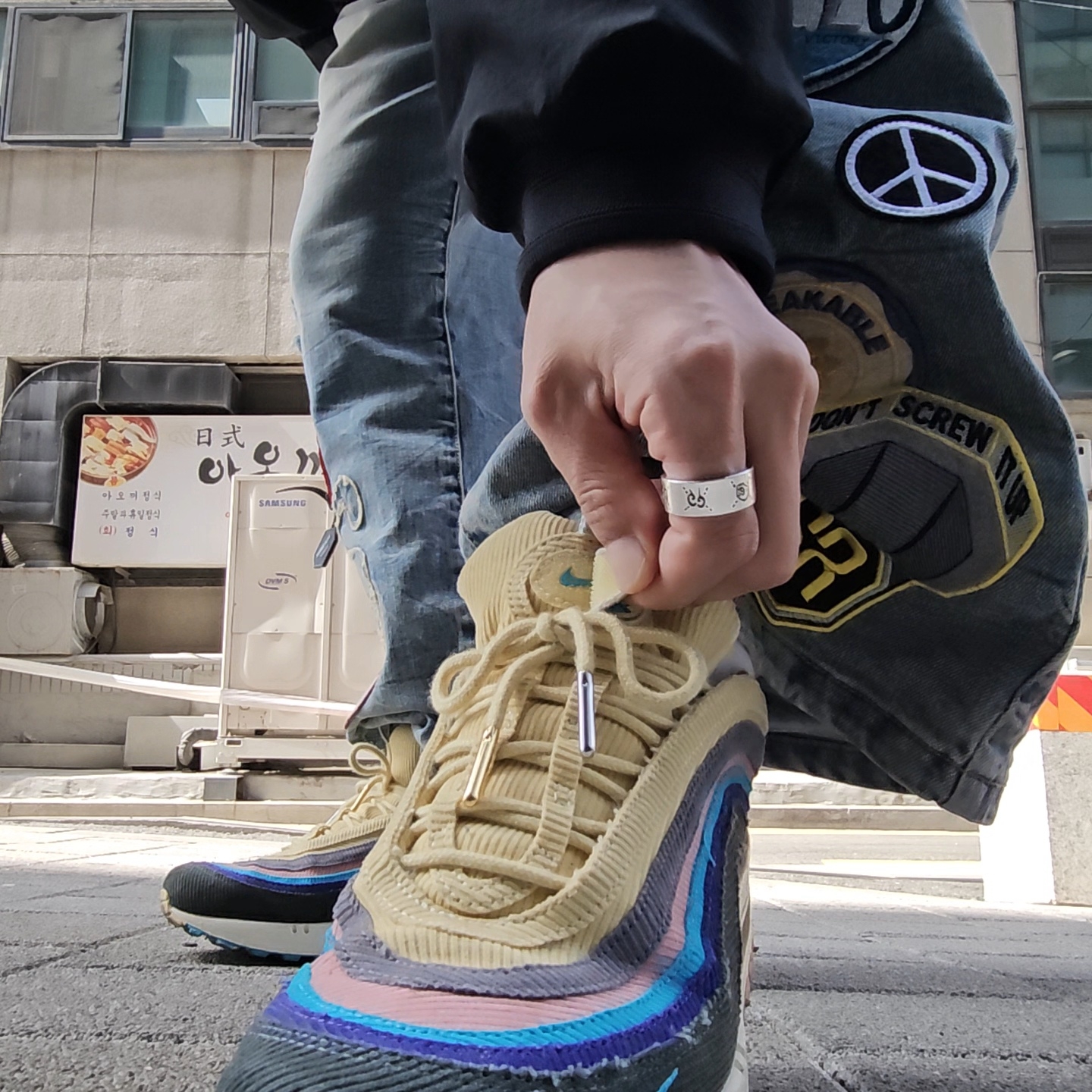 Supreme Denim Camp Cap Dirty Indigo - 25FW, Nike x Sean Wotherspoon Air Max 1/97 착용 스타일 - 7
