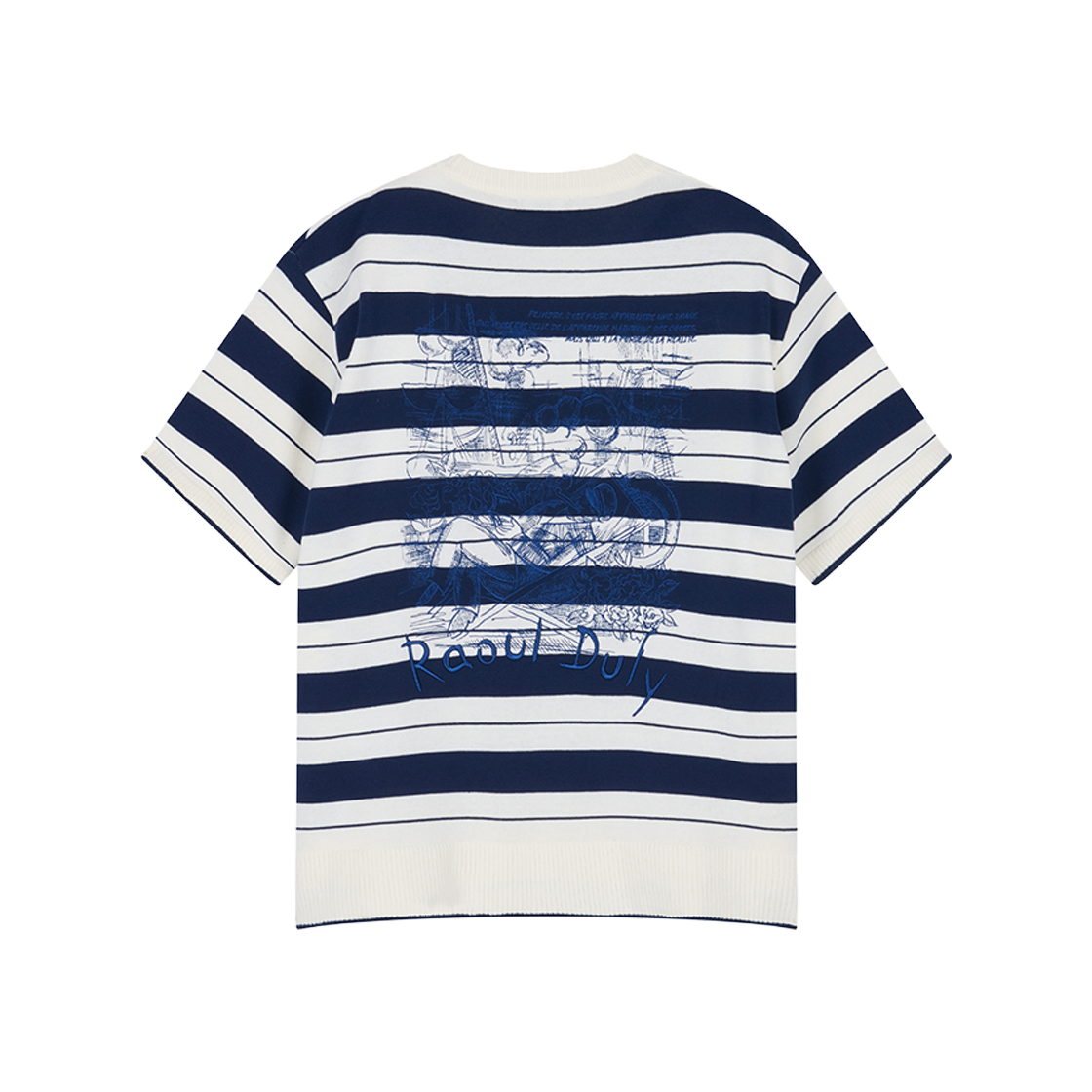 지오송지오 컬렉션 마드리갈 멀티 스트라이프 크루넥 니트 네이비 BI3KT322NY(ZIOSONGZIO COLLECTION Madrigaux Multi Stripe Crewneck Knit) - 2