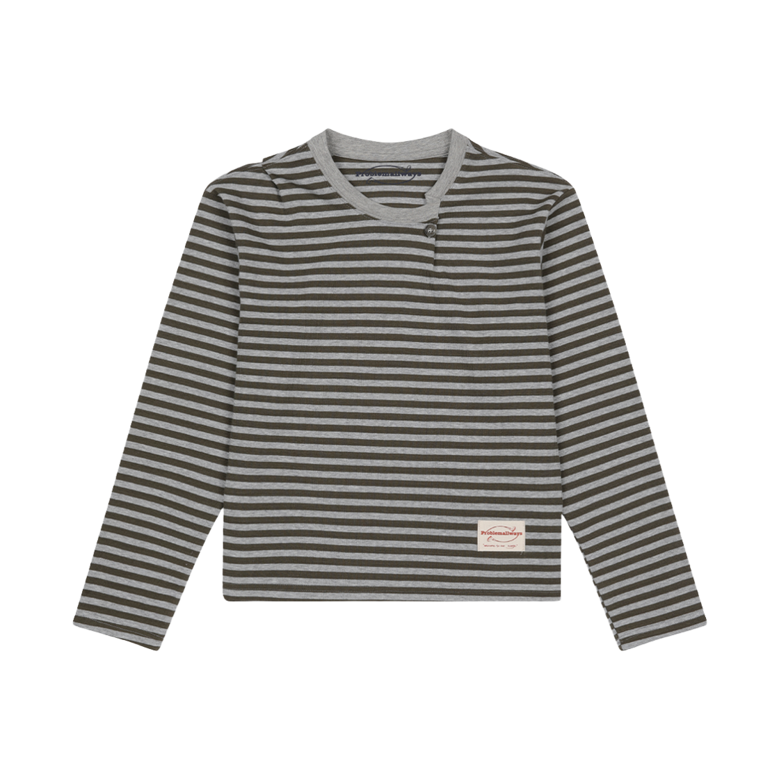 프라블럼올웨이즈 그랩디드 롱슬리브 그레이(Problemallways Grabbed Long Sleeve Grey)