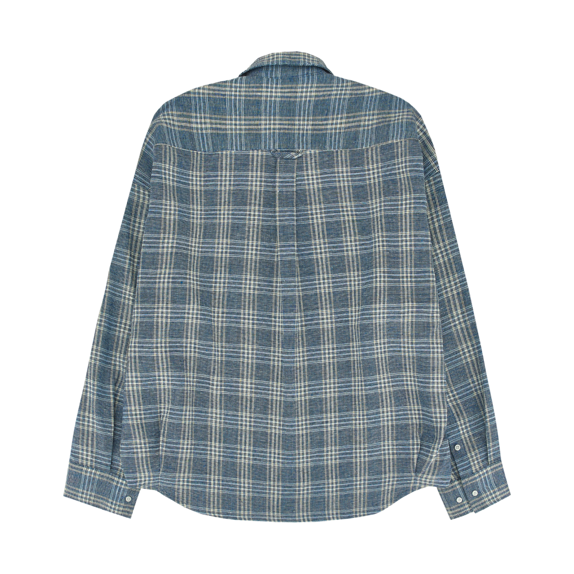 카미엔 벨라루스 린넨 체크 셔츠 블루(Kamien Belarus Linen Check Shirt Blue) - 2