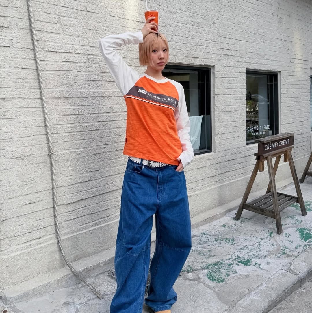 SPORT CHAMBER SC Node T-shirt ORANGE 착용 스타일 - 1