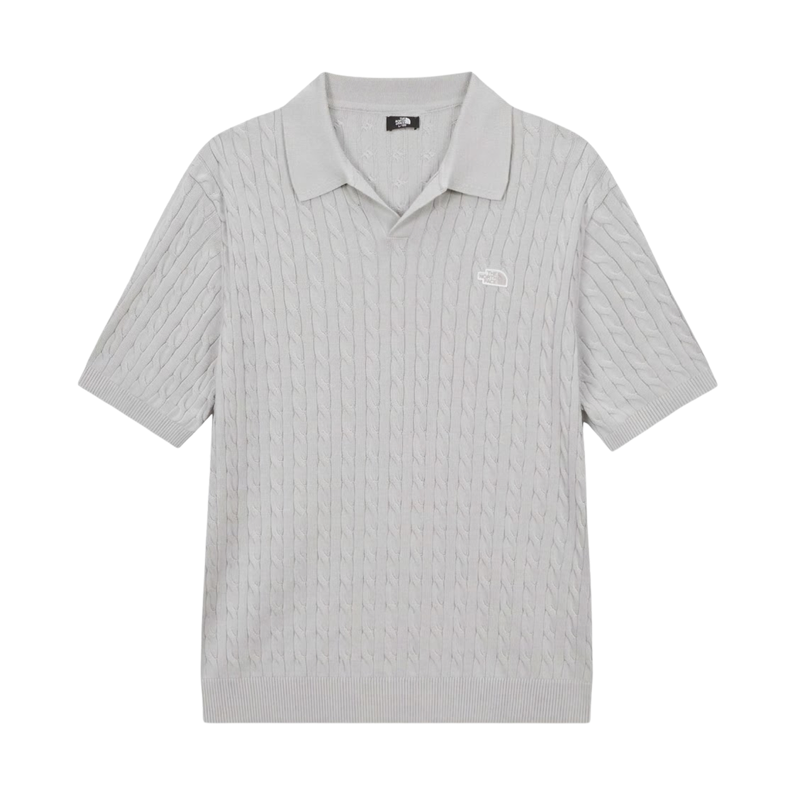 NT7AS00A The North Face Cable S/S Polo Sweater Silver Gray - 26SS