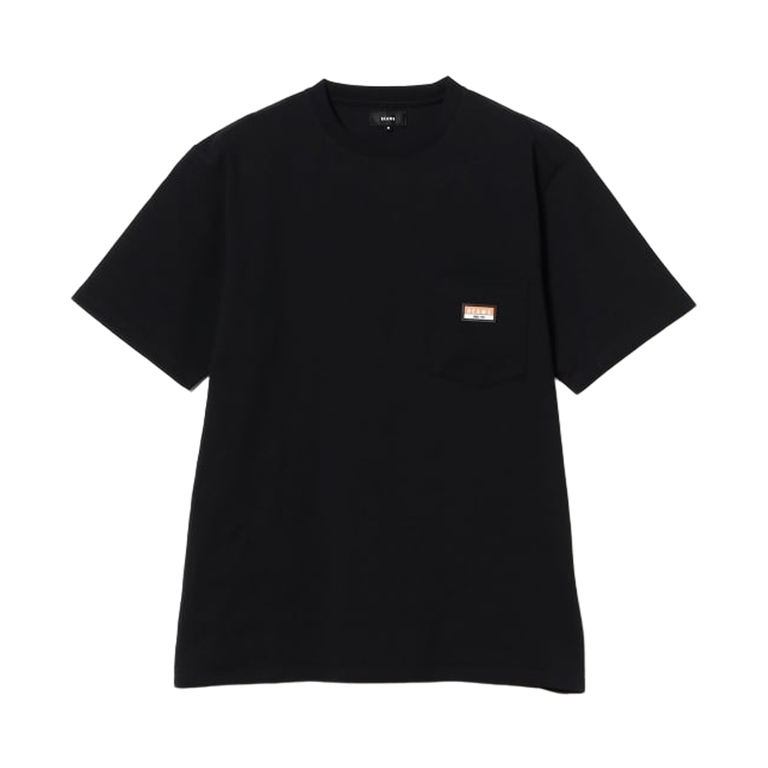 11-04-1482-147 Beams Heavyweight Logo Patch Basic Fit T-Shirt Black