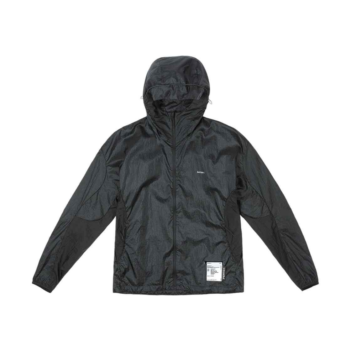 (W) 새티스파이 퍼텍스 다이아몬드 퓨즈 윈드브레이커 블랙((W) Satisfy Pertex Diamond Fuse Windbreaker Black)