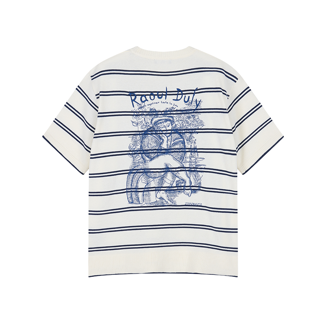 지오송지오 컬렉션 스플린 스트라이프 크루넥 니트 네이비 BI3KT321NY(ZIOSONGZIO COLLECTION Spleen Stripe Crewneck Knit) - 2