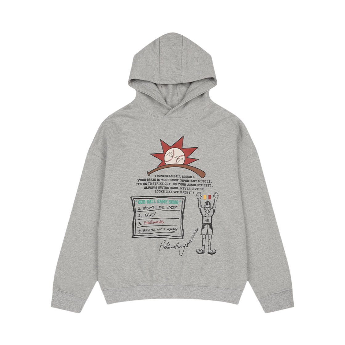 프라블럼올웨이즈 레퍼리 후드 멜란지 그레이(Problemallways Referee Hoodie Melange Grey)