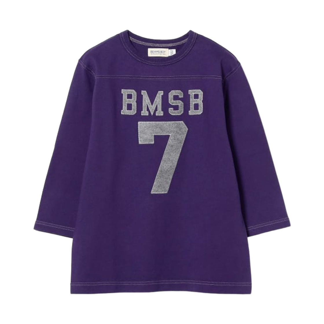 13-14-0510-101 (W) Beams Boy Tenjiku Football 3/4 T-Shirt Purple