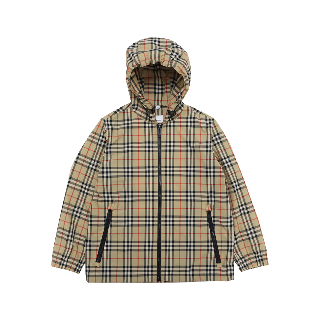 IT88IISLQDKH Burberry Checked Hooded Jacket Beige