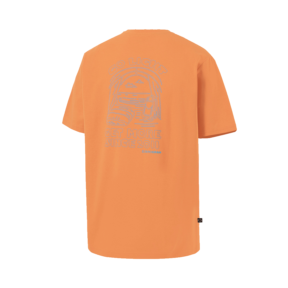 제로그램 TENTOPIA Sorona 백그래픽 반팔 티셔츠(ZEROGRAM Tentopia Sorona Back Graphic SS Orange)