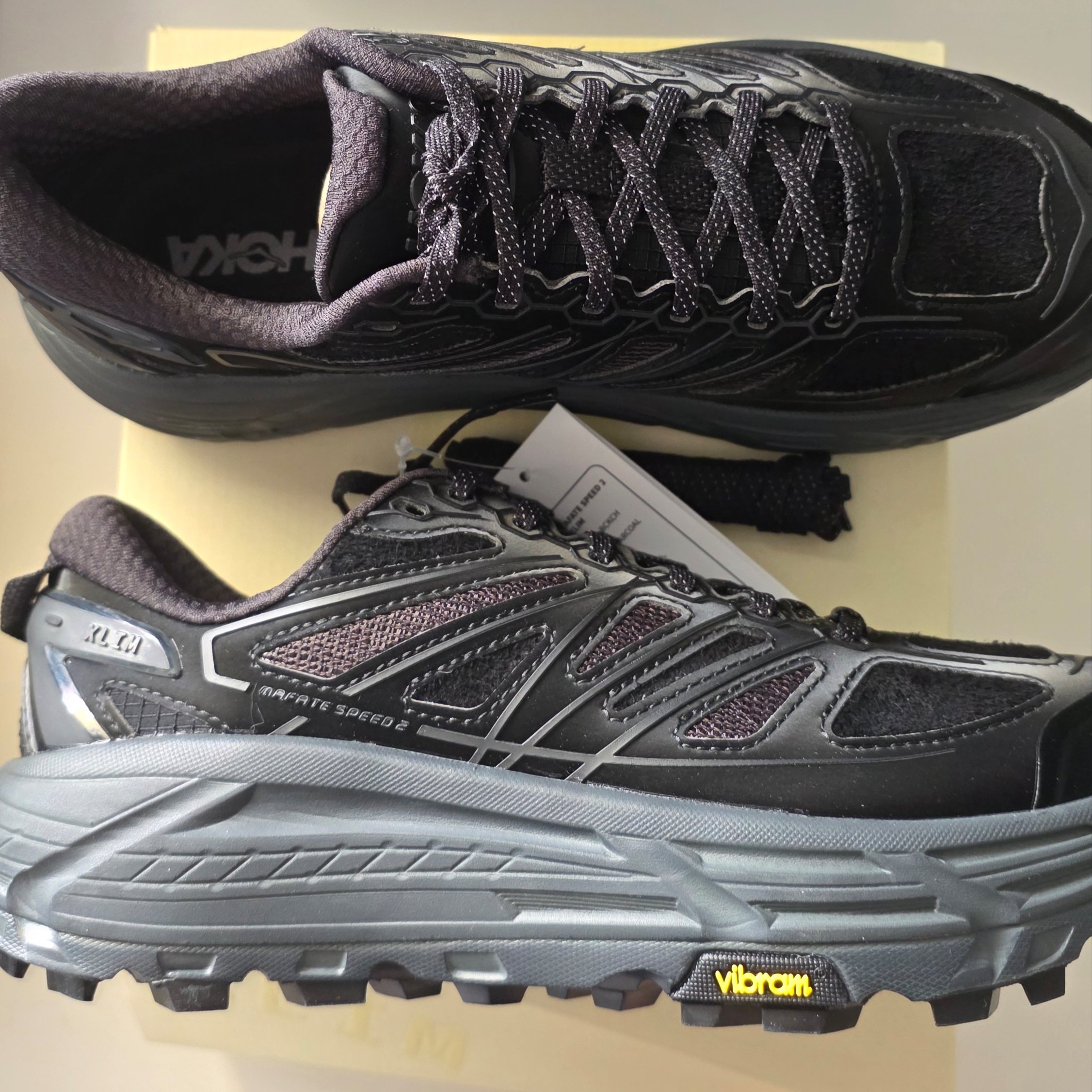 Hoka x Xlim Mafate Speed 2 TS Black Charcoal μ°©μ© μ€νμΌ