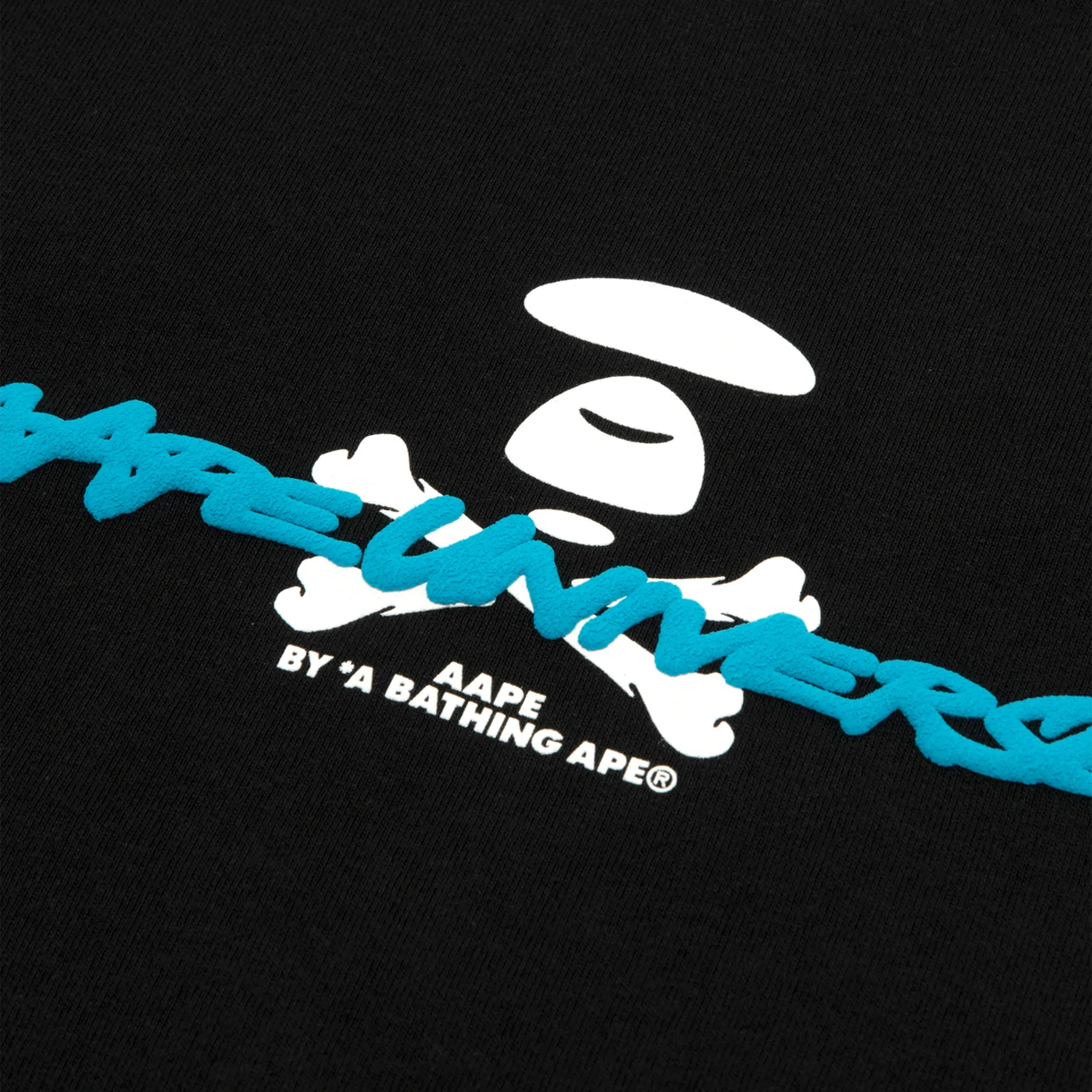 에이프 베이직 유니버스 그래픽 티 블랙 - 26SS(AAPE Basic Universe Graphic Tee Black - 26SS) - 3