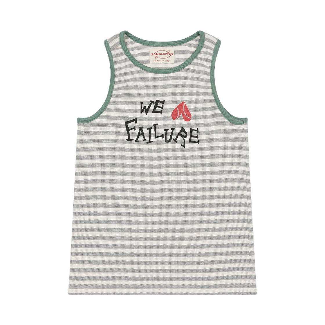 프라블럼올웨이즈 위 러브 페일류어 슬리브리스 그레이(Problemallways We Love Failure Sleeveless Gray)