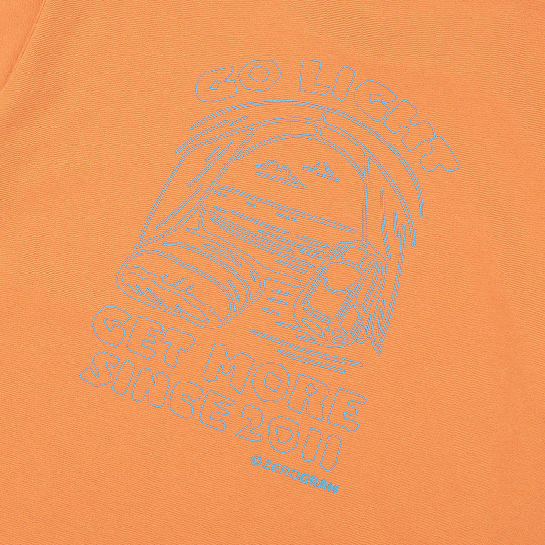 제로그램 TENTOPIA Sorona 백그래픽 반팔 티셔츠(ZEROGRAM Tentopia Sorona Back Graphic SS Orange) - 3