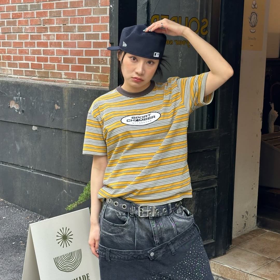 SPORT CHAMBER Capsule T-shirt YELLOW 착용 스타일 - 2