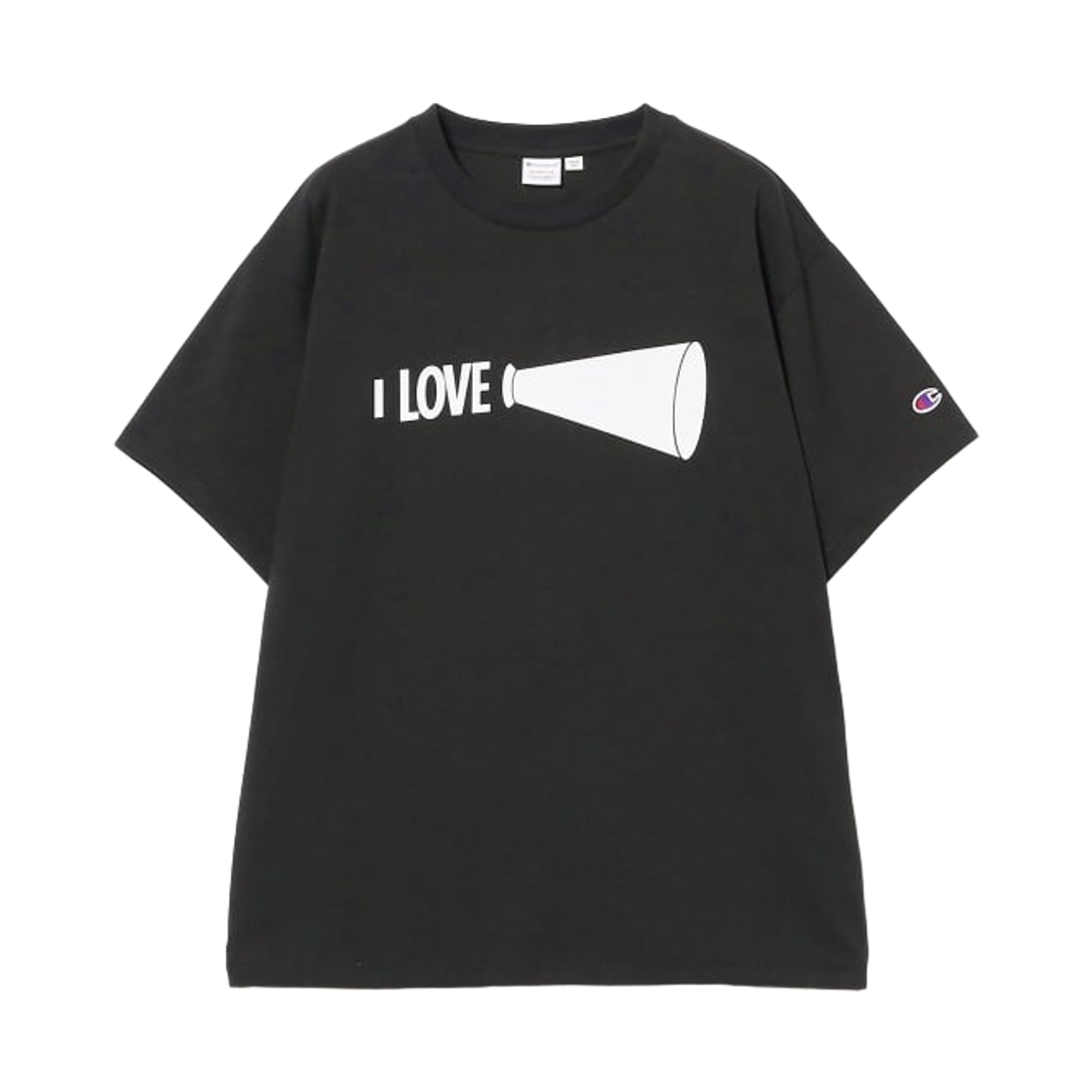 - (W) Champion x Beams Boy Printed T-Shirt Black