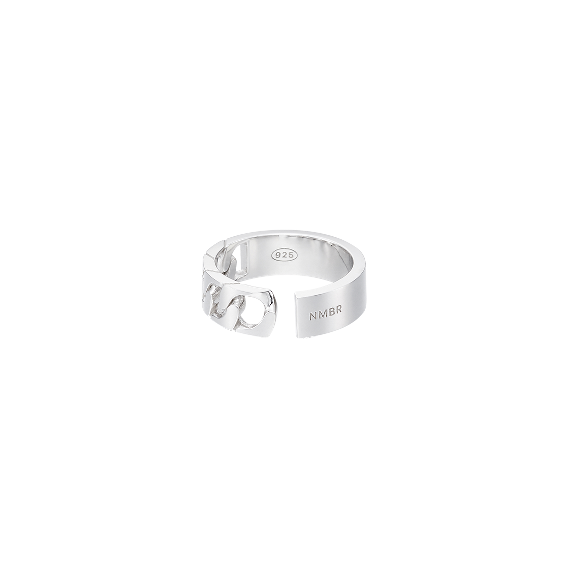 넘버링 #7505 하프 앤 하프 오픈 링 실버(NUMBERING #7505 Half & Half Open Ring Silver)