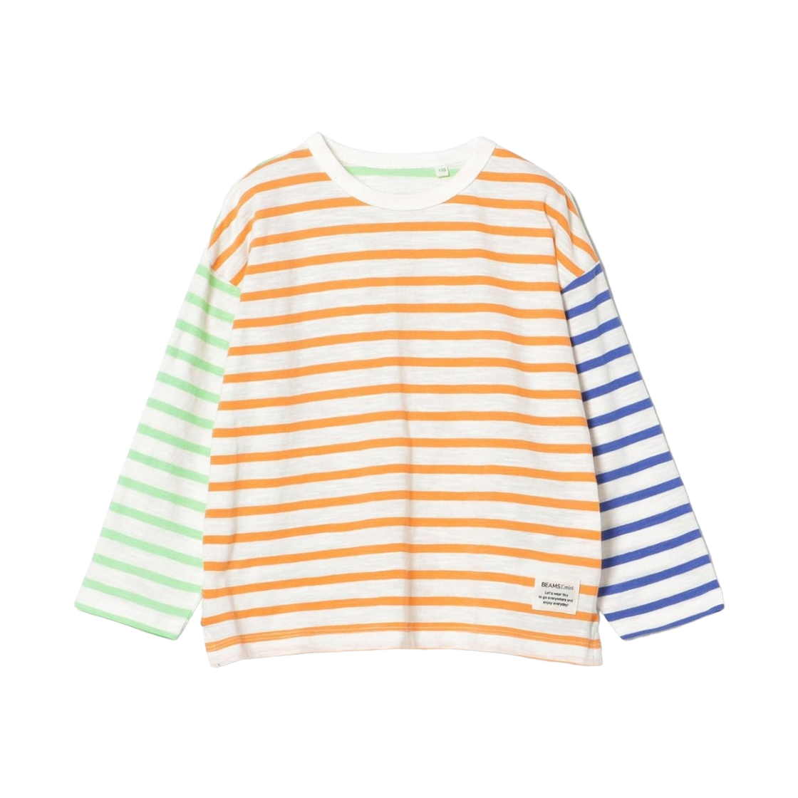 45-14-0041-443 (Kids) Beams Mini Border Long Sleeve T-Shirt Multi