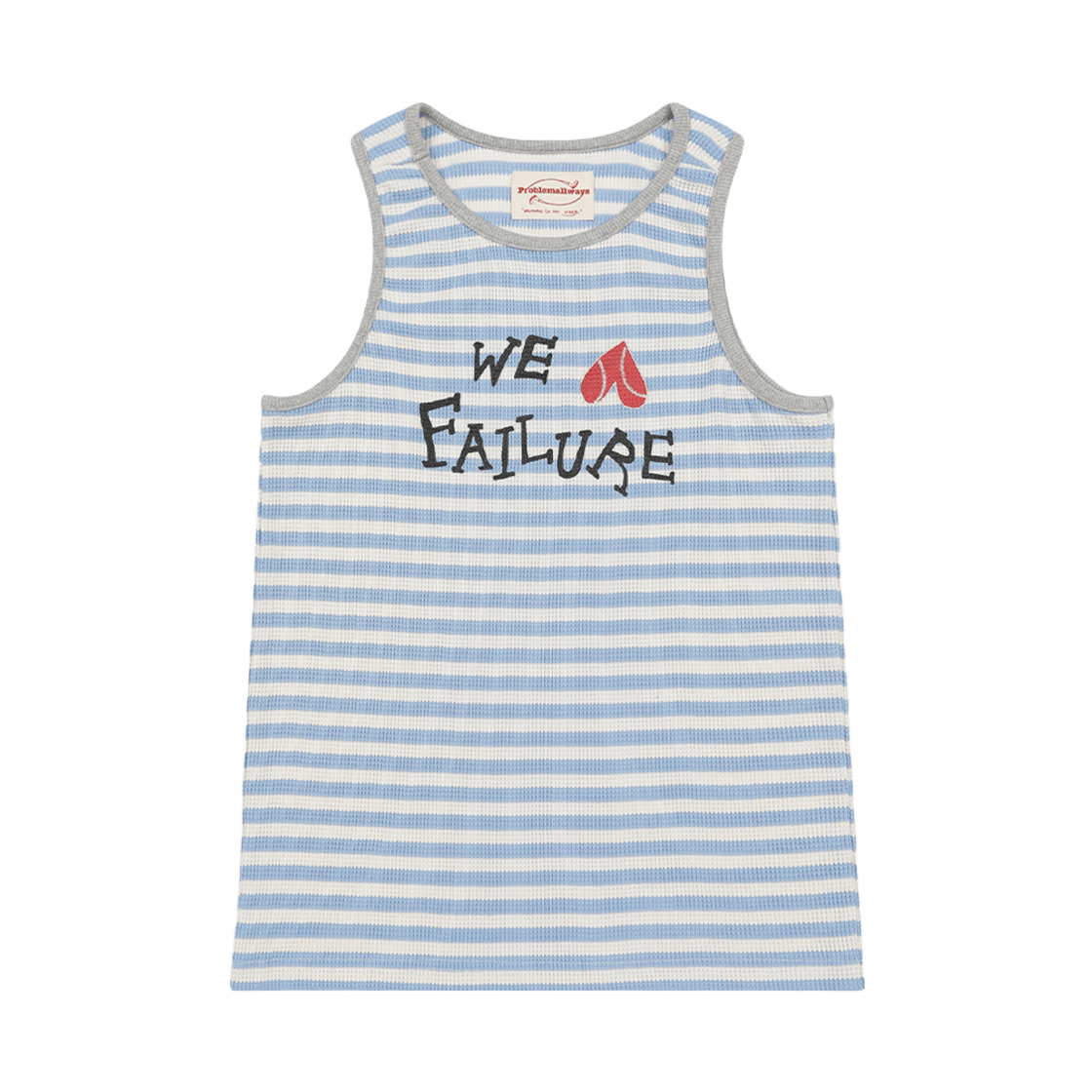 프라블럼올웨이즈 위 러브 페일류어 슬리브리스 블루(Problemallways We Love Failure Sleeveless Blue)