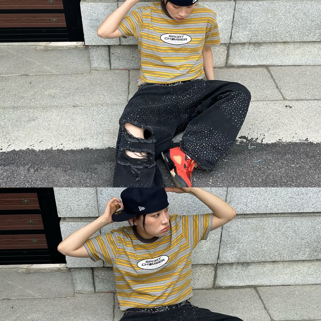 SPORT CHAMBER Capsule T-shirt YELLOW 착용 스타일 - 5