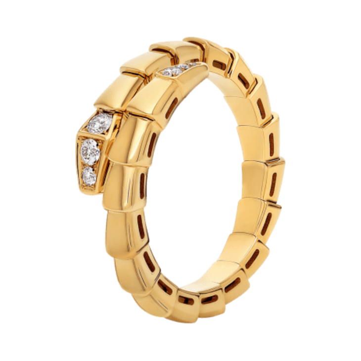 불가리 세르펜티 바이퍼 링 옐로우 골드 다이아몬드(Bulgari Serpenti Viper Ring Yellow Gold Diamond) - 1