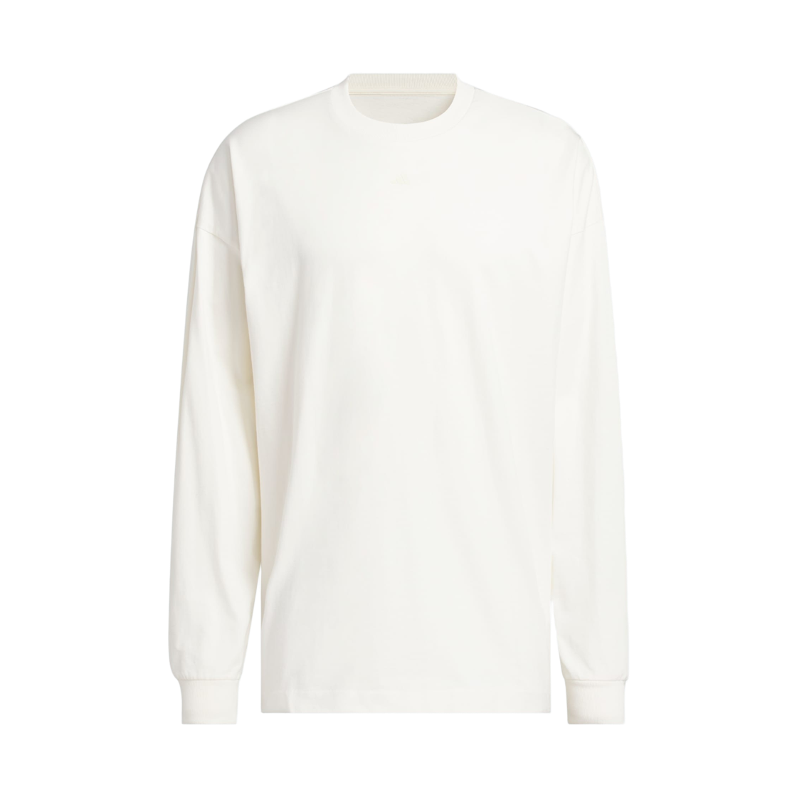 JX5579 Adidas Basketball Long Sleeve T-Shirt Chalk White - KR Sizing