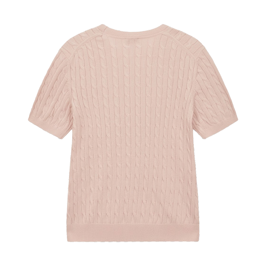 (W) 노스페이스 케이블 숏슬리브 스웨터 소프트 핑크 - 26SS((W) The North Face Cable S/S Sweater Soft Pink - 26SS) - 2
