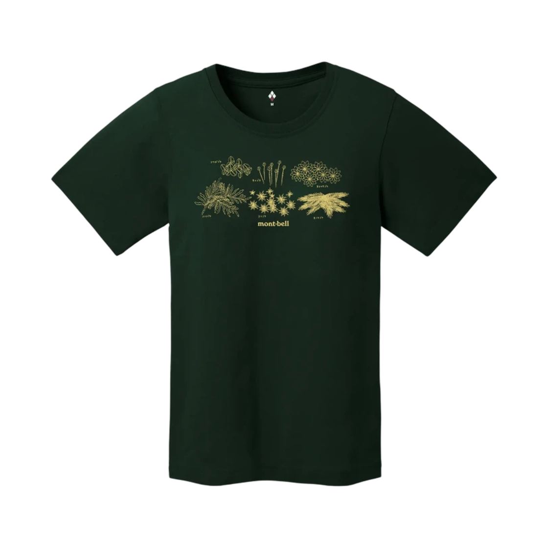 2304720 (W) Montbell Pear Skin Cotton T-Shirt Moss Dark Green