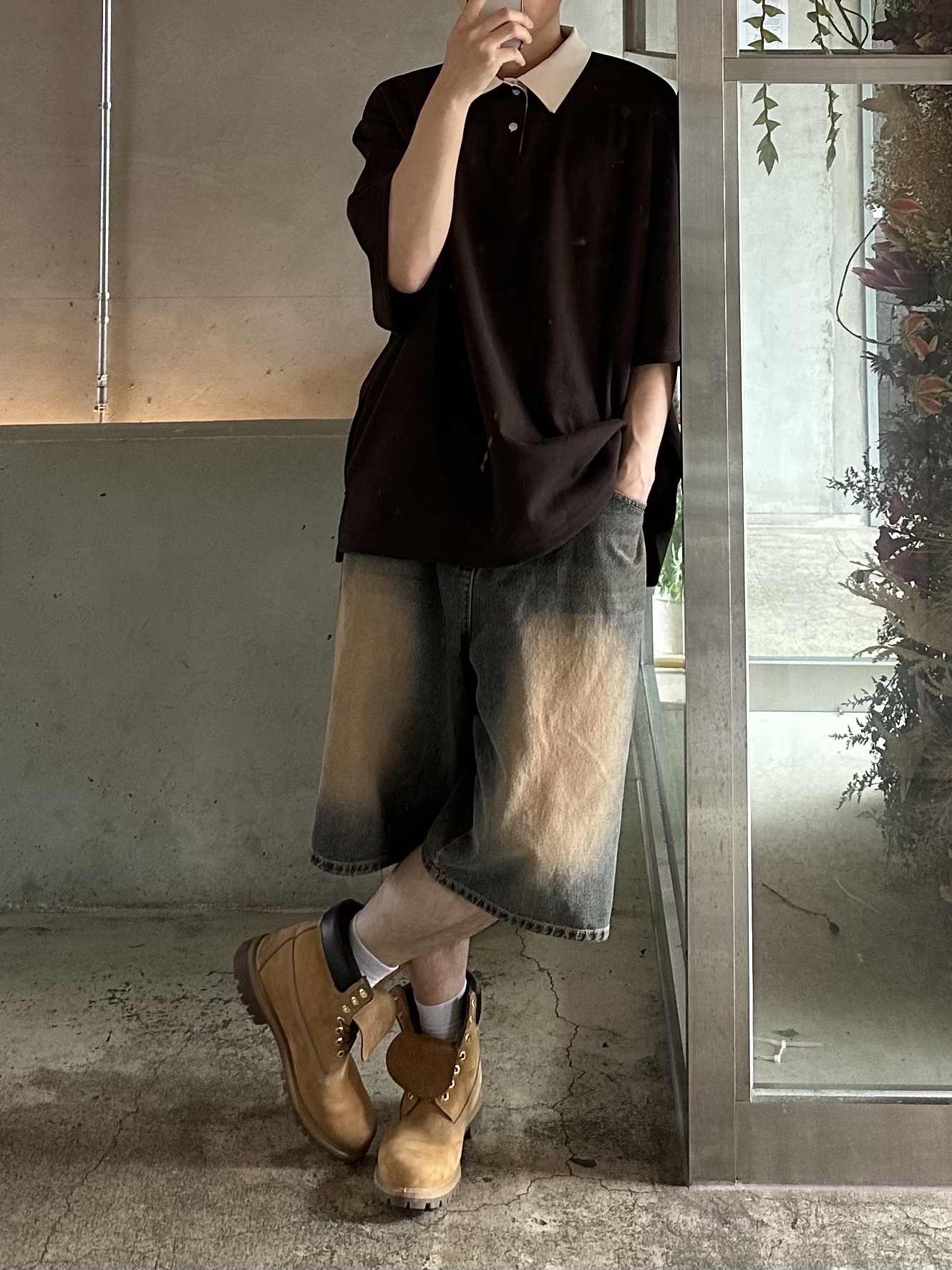 Timberland Premium 6 inch Waterproof Boot Wheat Nubuck - Wide 착용 스타일 - 1