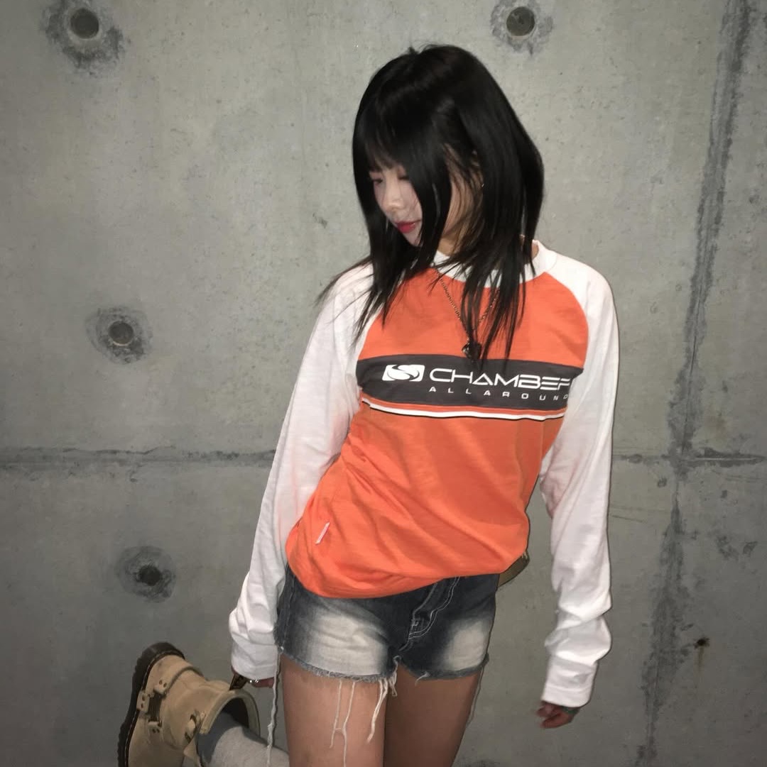 SPORT CHAMBER SC Node T-shirt ORANGE 착용 스타일 - 2