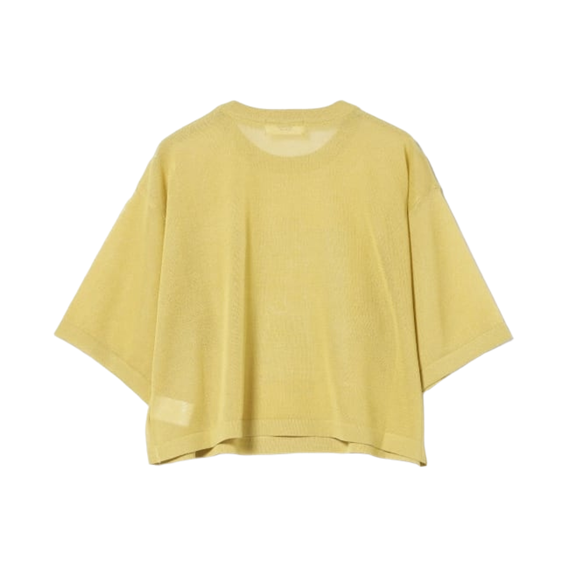 (W) 빔즈 하트 포토 프린트 시어 니트 티셔츠 옐로우((W) Beams Heart Photo Print Sheer Knit T-Shirt Yellow) - 2