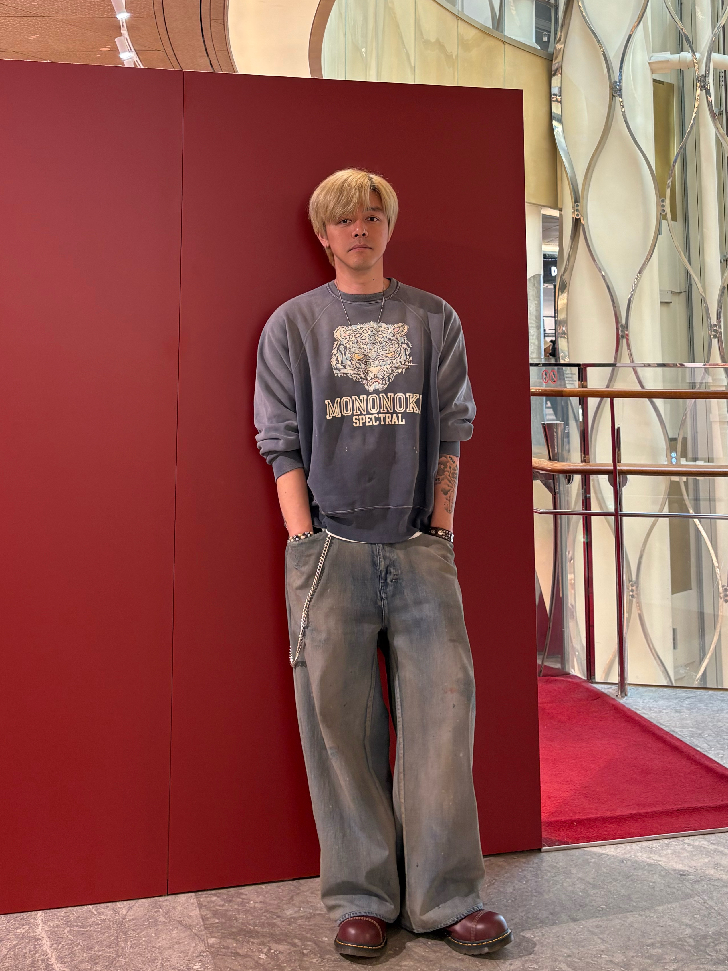 Ancellm Aging Painter Pants Black, Dr. Martens x MM6 Maison Margiela 1460/1461 Twist ST Vintage Smooth Virginia Multi 착용 스타일 - 1
