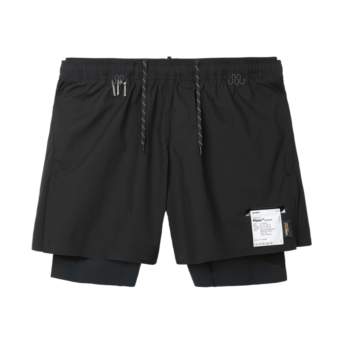 새티스파이 리피 코듀라 8인치 트레일 쇼츠 블랙(Satisfy Rippy Cordura 8 Inch Trail Shorts Black)