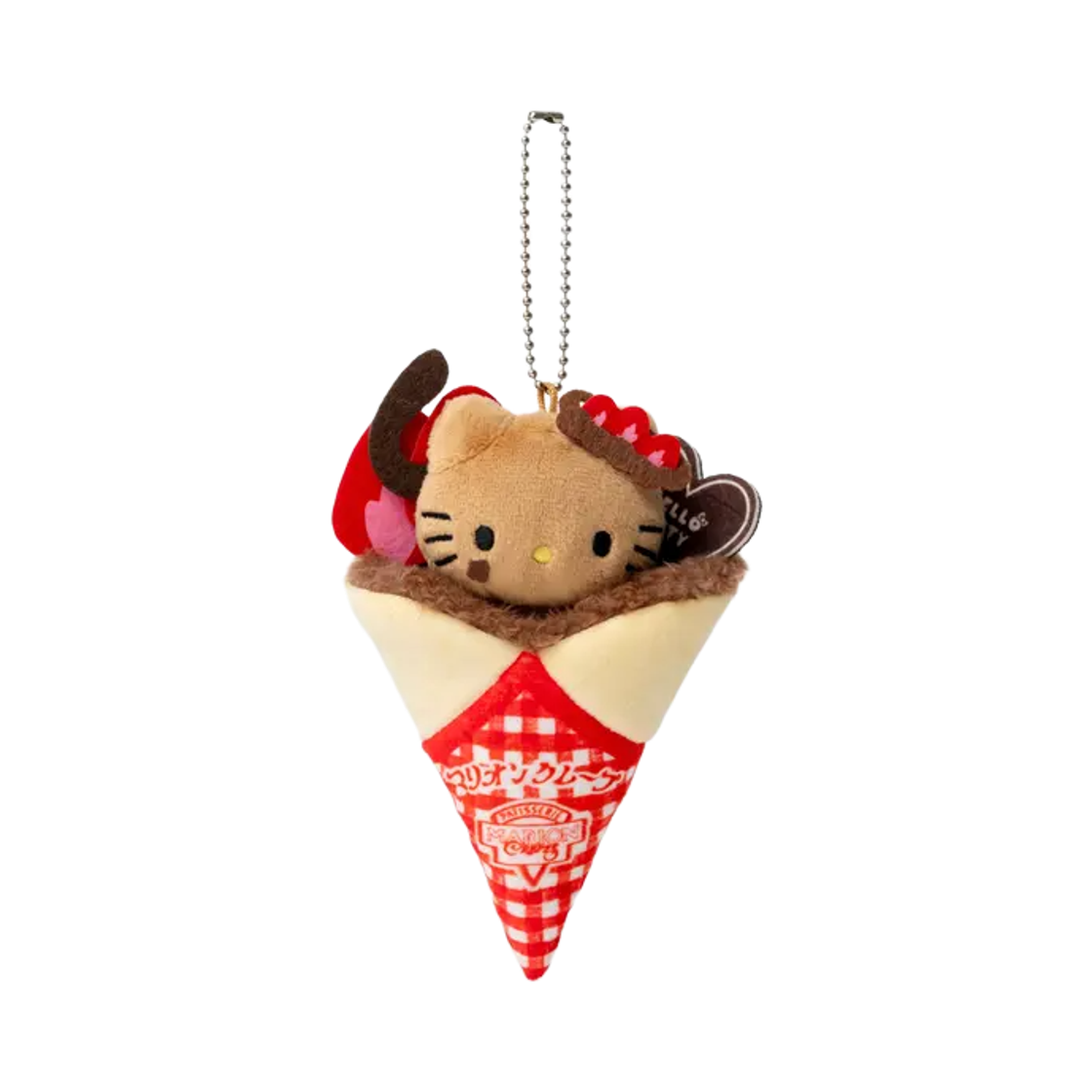 - Sanrio x Marion Crepes Plush Charm Book Strawberry Chocolate Chocolat