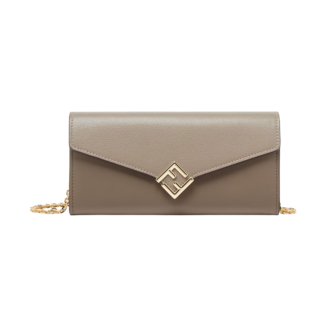 펜디 FF 다이아몬드 체인 레더 월렛 그레이(Fendi FF Diamonds Chain Leather Wallet Grey)