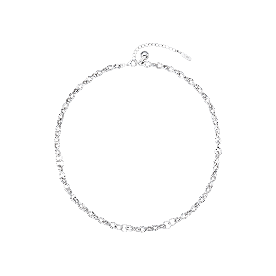 넘버링 #5790 링크드 네크리스 위드 볼 참 실버(NUMBERING #5790 Linked Necklace with Ball Charm Silver) - 1