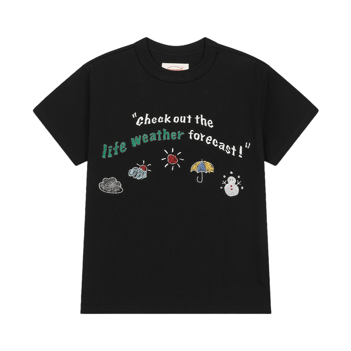 프라블럼올웨이즈 라이프 웨더 포어캐스트 티셔츠 블랙(Problemallways Life Weather Forecast T-Shirt Black)