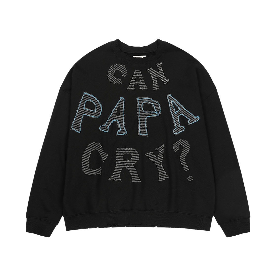 프라블럼올웨이즈 캔 파파 크라이 스웨트셔츠 블랙(Problemallways Can Papa Cry Sweatshirt Black)