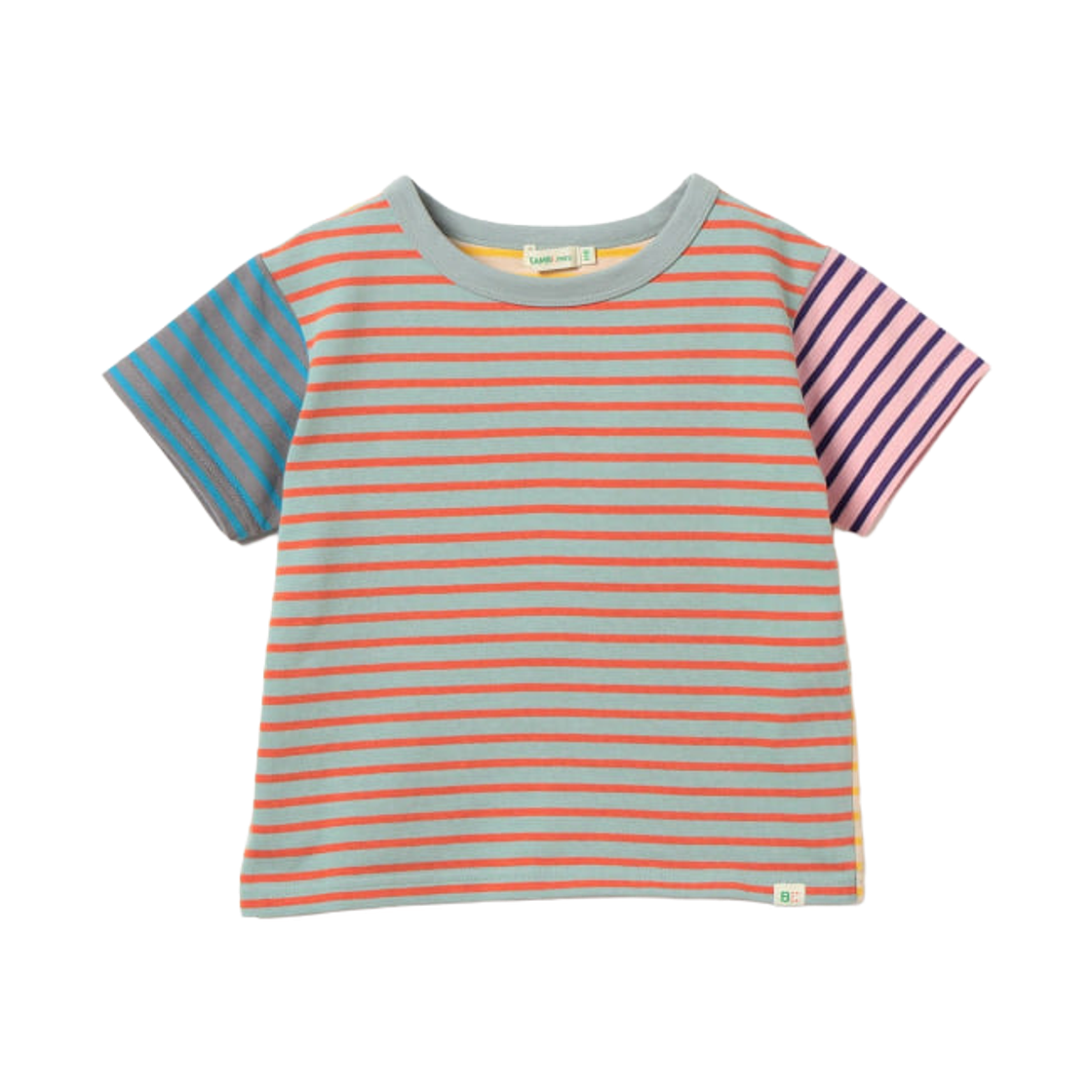 45-04-0094-443 (Kids) Beams Mini Multi Border Short Sleeve T-Shirt Multi 1 - Web Exclusive